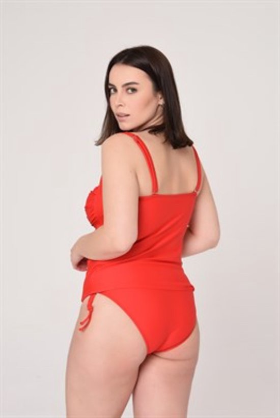 Tamim Plunge Swim Tank Top in zwart met strikceintuur O-ring