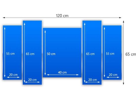GroepArt - Schilderij - Spa - Blauw, Bruin - 120x65 5Luik - Foto Op Canvas - GroepArt 6000+ Schilderijen 0p Canvas Art Collectie - Wanddecoratie