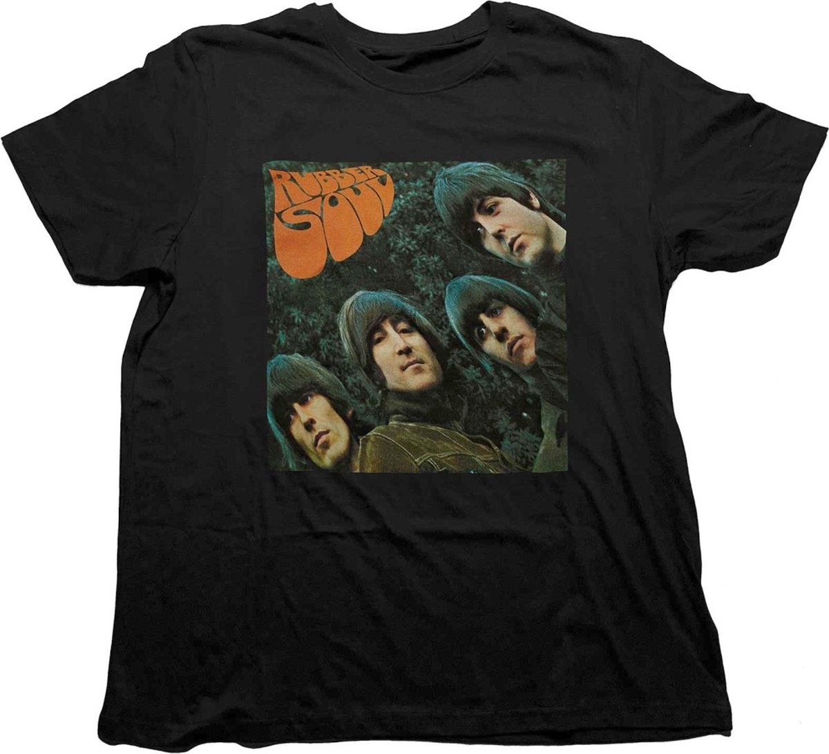 The Beatles - Rubber Soul Album Cover Heren T-shirt - L - Zwart