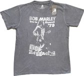 Bob Marley - Hawaii Heren T-shirt - XL - Grijs