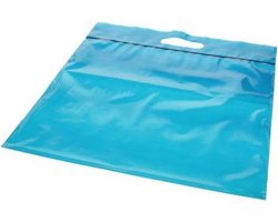 Draagtassen Plastic Blauw 22,9x8,2x18,4cm 75 Micron (100 stuks)