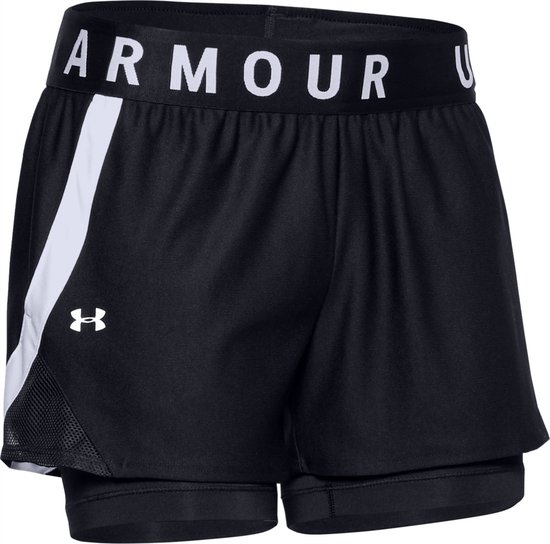 Under Armour Play Up 2-in-1 Shorts Dames Sportbroek - Zwart - Maat XL