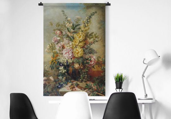 Tapisserie - Tapisserie - Grand vase à fleurs - Josep Mirabent - Maîtres anciens - 90x135 cm - Tapisserie