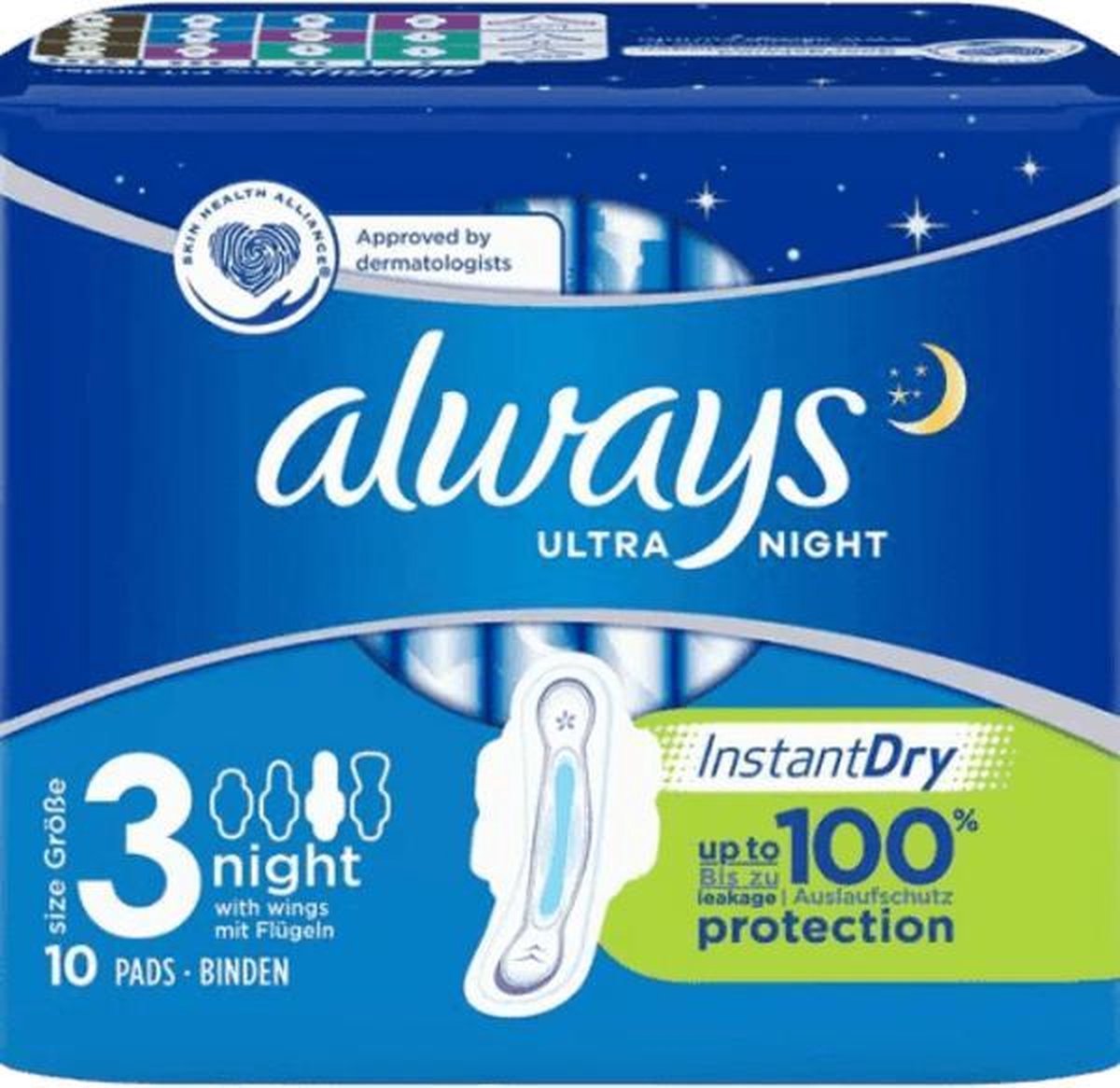 Goedkoopste 16 x Always Maandverband - Ultra Night - Milieuvriendelijk - Voordeelverpakking - 10 stuks