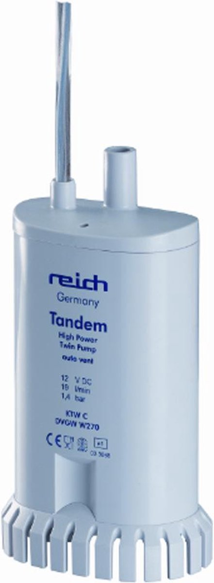 Reich waterpomp Twin met Ontluchting + Zeef UniQuick 12V-19L