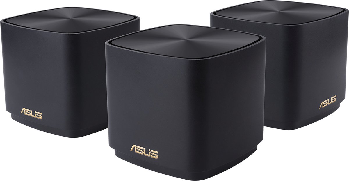 ASUS ZenWiFi XD4 Plus - AiMesh - Mesh Wifi - Zwart - 3-pack - Wandmontage