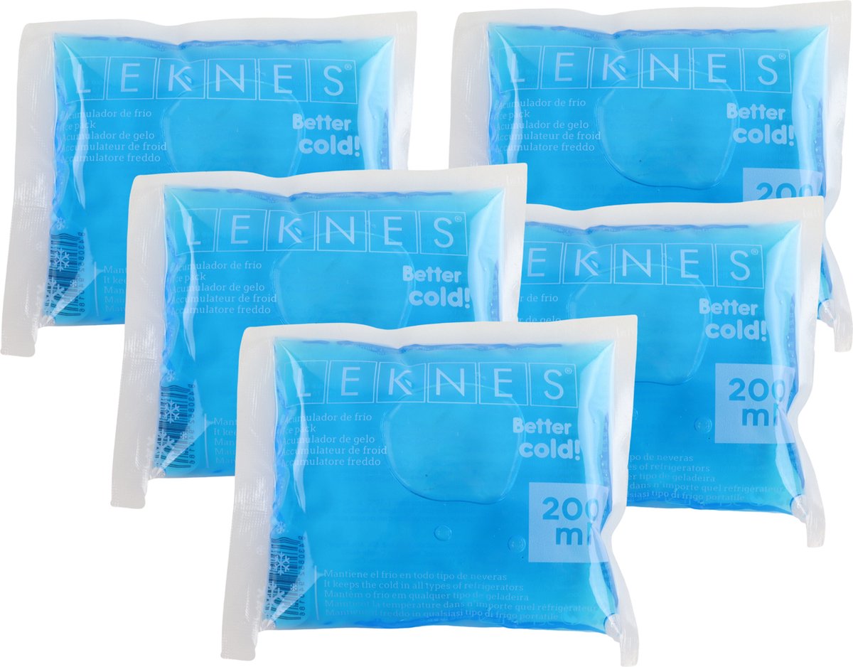 MARBEAUX Icepack - Coolpack - Gelpack - Hot en Cold Pack - 200ml - Kunststof - 5 stuks