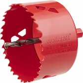 Rode Wolfcraft BiM gatenzaag 83mm met scherpe tanden en een boor.