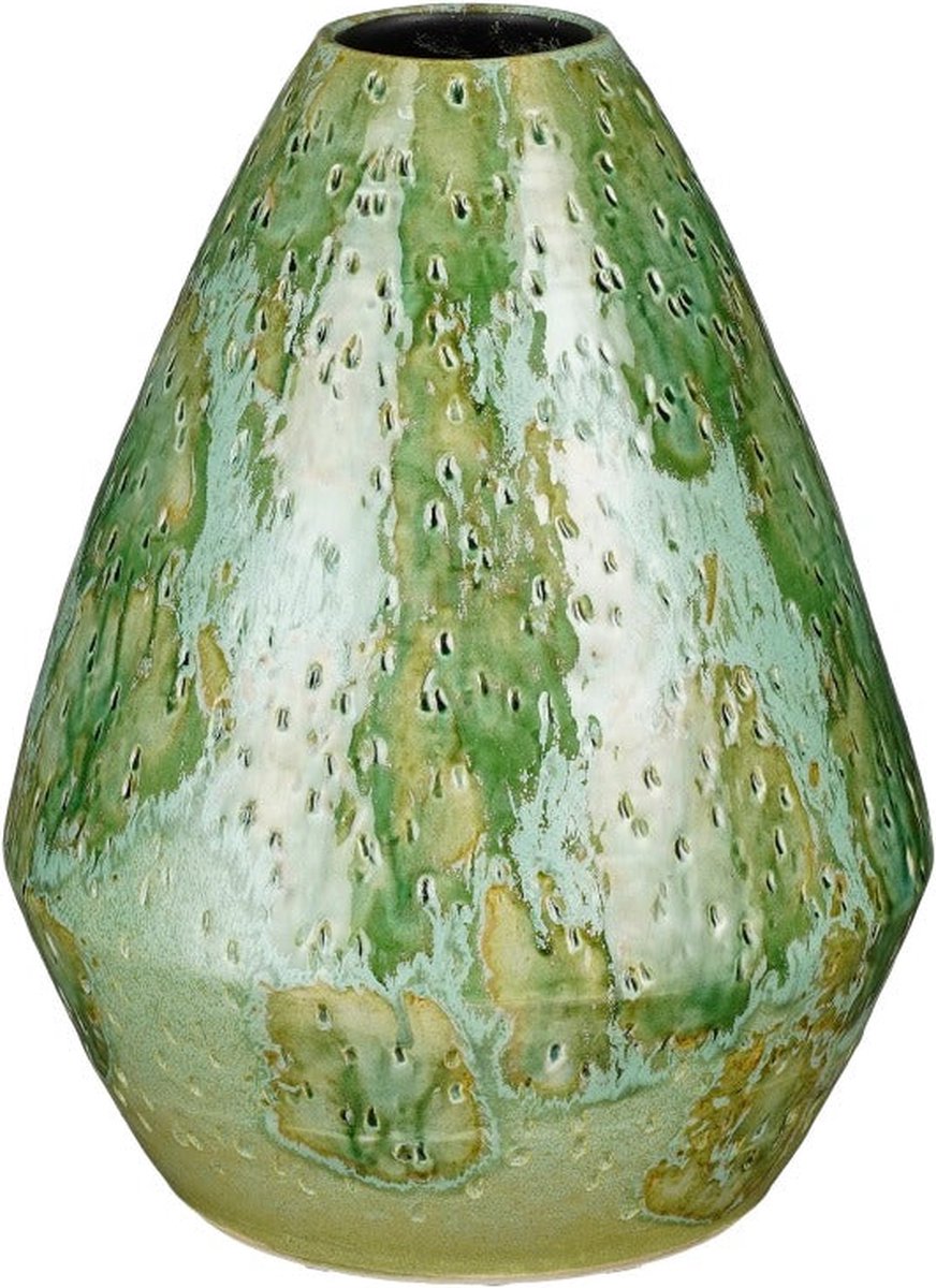 Mica Decorations Harris Vaas - 23x23x30 cm - Keramiek - Groen