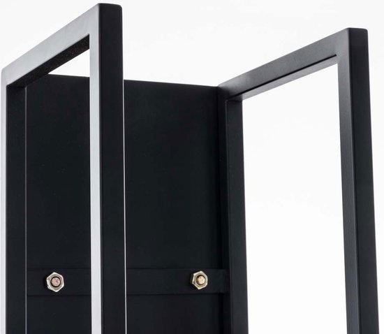 KARAT Kaminholzregal Kreta Schwarz Brennholzregal für Innen und Außen 80 x 25 x