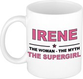 Irene The woman, The myth the supergirl cadeau koffie mok / thee beker 300 ml