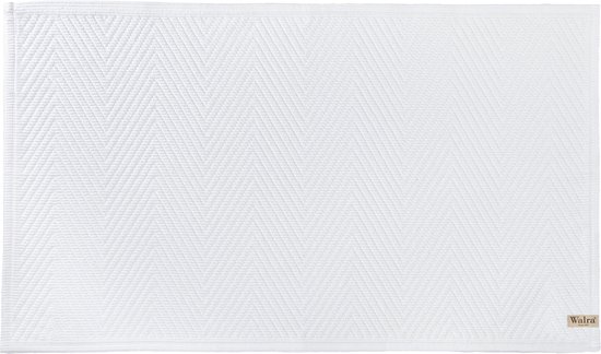 Walra Badmat Antislip Soft Cotton –Douchemat 60x100 cm - Badkamermat 100% Katoen – Wit
