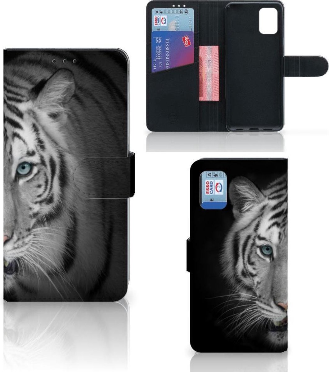 Samsung Galaxy A31 Telefoonhoesje met Pasjes Tijger