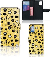 Téléphone Portable Couverture Standing pour Samsung Galaxy A31 Coque Punk Jaune