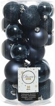 Decoris kerstballenset - 30 stuks - 4/5/6cm - kunststof