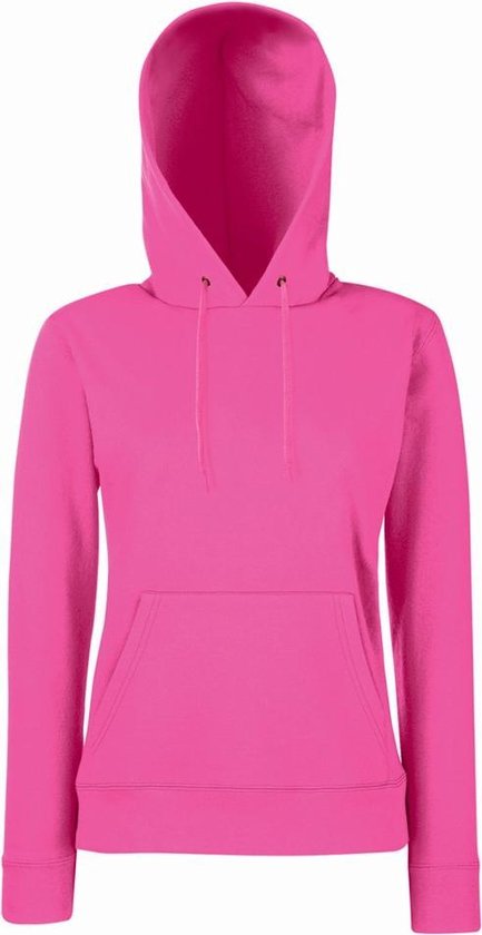 Fruit of the Loom - Lady-Fit Classic Hoodie - Roze - L - Fruit of the Loom