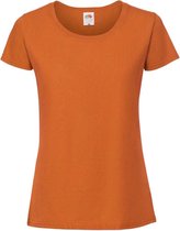 Fruit Of The Loom Vrouwen / Dames Ringgesponnen Premium T-Shirt (Bright Oranje)