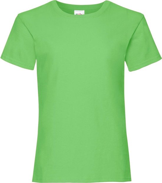 Fruit Of The Loom Meisjes Kinderen Valewewight T-shirt met korte mouwen (Lime)