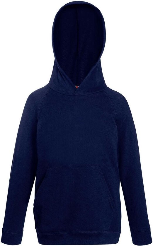 Fruit Of The Loom Kinderen Unisex Lichtgewicht Sweatshirt Met Capuchon / Hoodie (Donker Navy)