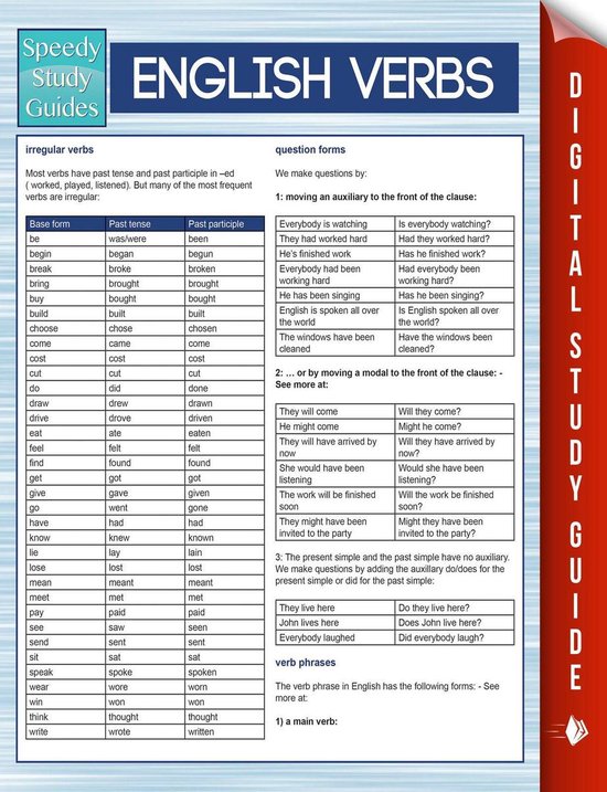 English Verbs (Speedy Study Guides) - cover