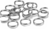 25  -Split ringetjes -8 mm-Sieraden maken- RVS