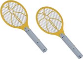 2x Elektrische anti muggen vliegenmepper geel/grijs 46 x 17 cm - ongediertebestrijding/insectenbestrijding 2 stuks