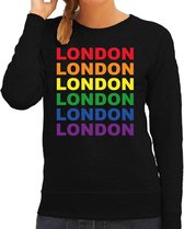 Regenboog London gay pride / parade zwarte sweater voor dames - LHBT evenement sweaters kleding M