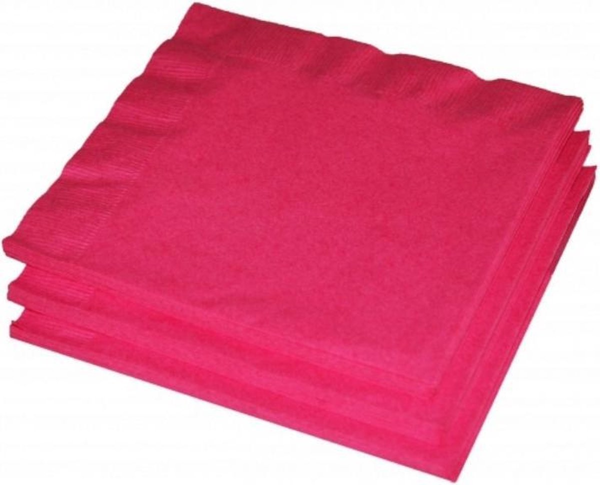 40x Serviettes à thème couleur rose fuchsia 33 x 33 cm - Décorations de  table jetables... | bol.com