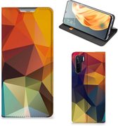Smartphone Hoesje OPPO Reno3 | A91 Leuk Book Case Polygon Color