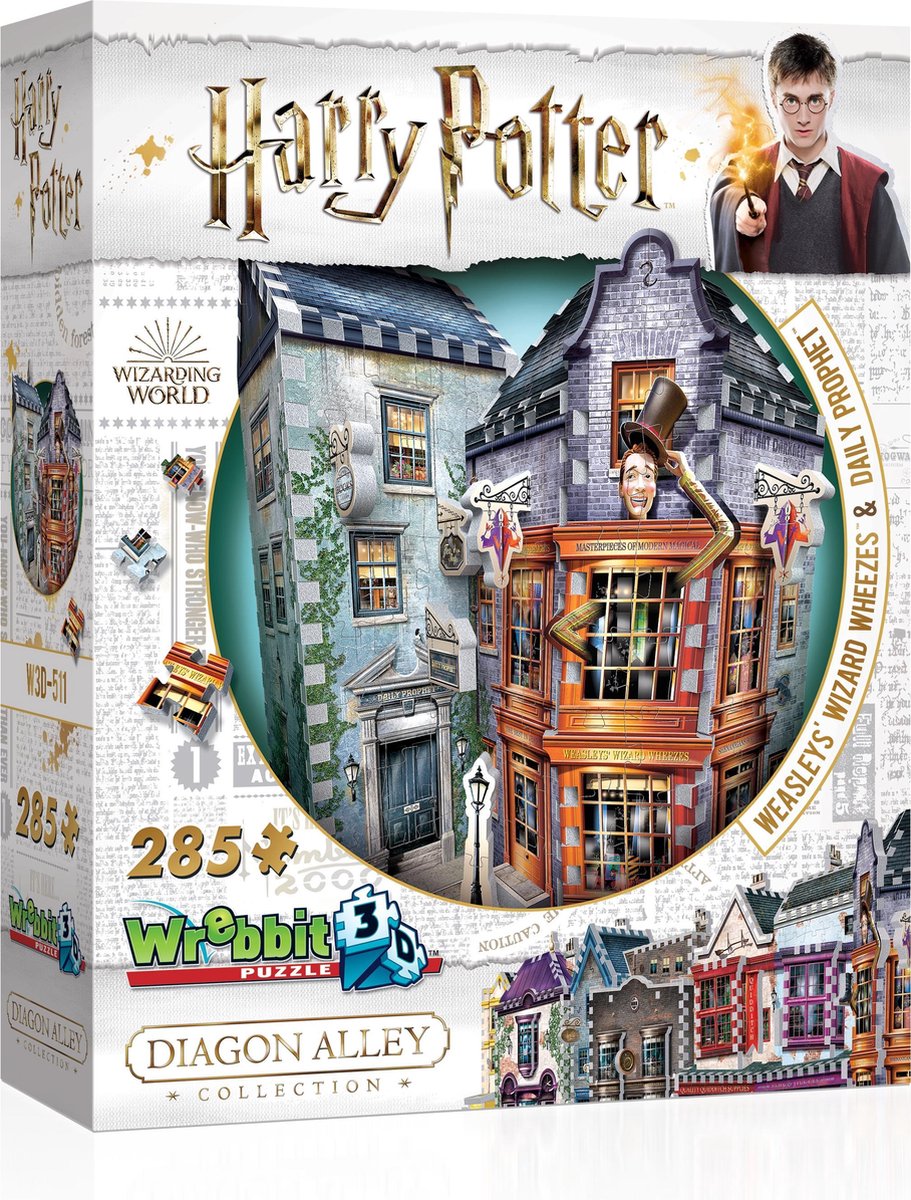 Harry potter puzzle 3d les 3 balais (Pré-au-lard) - La Boutique du