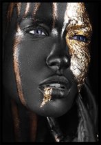 Mystery Women B1 luxery zwart goud poster