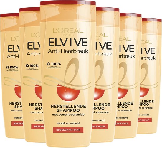 L’Oréal Paris Elvive Anti Haarbreuk Shampoo Voordeelverpakking - 6 x 250ml - L’Oréal Paris
