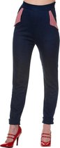 Banned Broek rechte pijpen -XL- Blueberry Hill Blauw