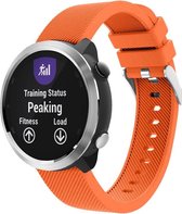 Siliconen Smartwatch bandje - Geschikt voor  Garmin Vivoactive 4 silicone band - 45mm - oranje - Horlogeband / Polsband / Armband