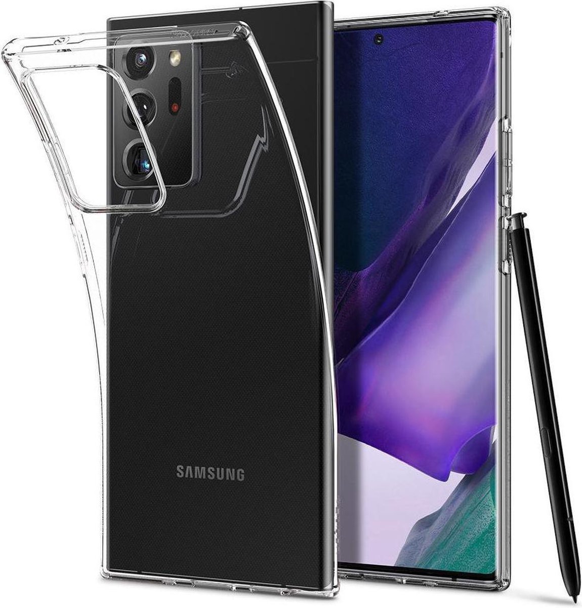 Spigen Crystal Hybrid Hoesje Geschikt voor Samsung Galaxy Note 20 Ultra Transparant
