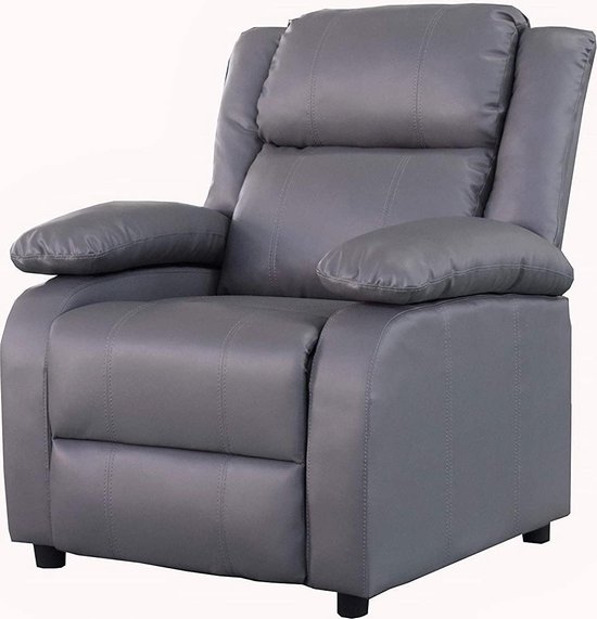 Plant&More - Chaise de cinéma - canapé - fauteuil relax - fauteuil - avec  coussins - Grijs | bol.com
