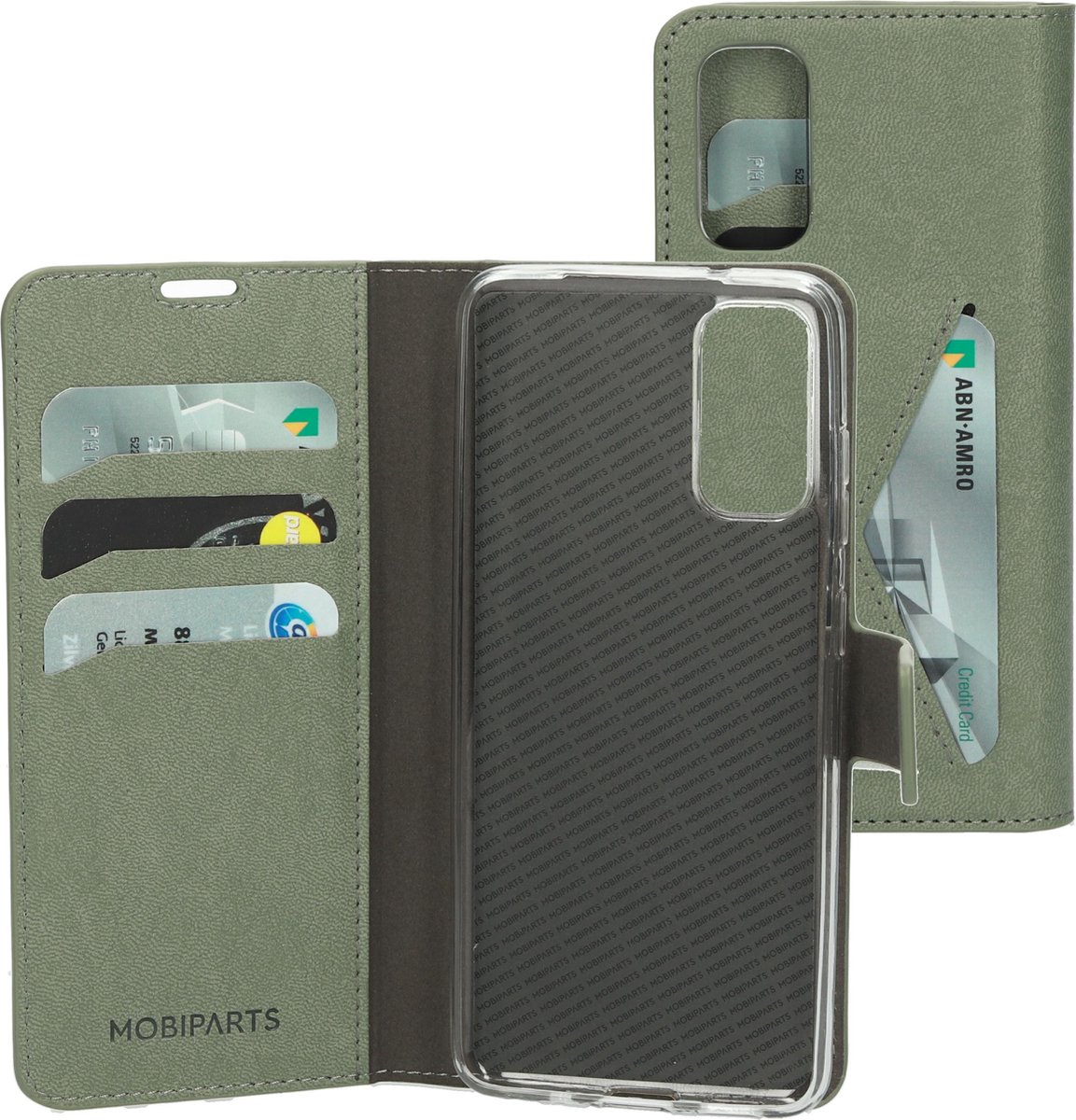 Samsung Galaxy S20 Hoesje - Premium Wallet/Boekhoesje - Eco Leer - Magneet Sluiting - Opberg vakken - Groen - Mobiparts