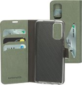 Mobiparts hoesje geschikt voor Samsung Galaxy S20 - Wallet/Boekhoesje - Eco Leer - Magneet Sluiting - Opberg vakken - Groen