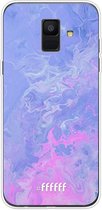 Samsung Galaxy A6 (2018) Hoesje Transparant TPU Case - Purple and Pink Water #ffffff