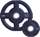 Lifemaxx Olympische schijf 50mm - PU - per stuk - 5kg - Zwart - 8462