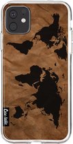 Casetastic Apple iPhone 11 Hoesje - Softcover Hoesje met Design - World Map Print