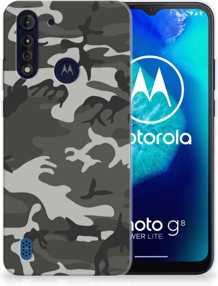 TPU Hoesje voor Motorola Moto G8 Power Lite TPU bumper Army Light