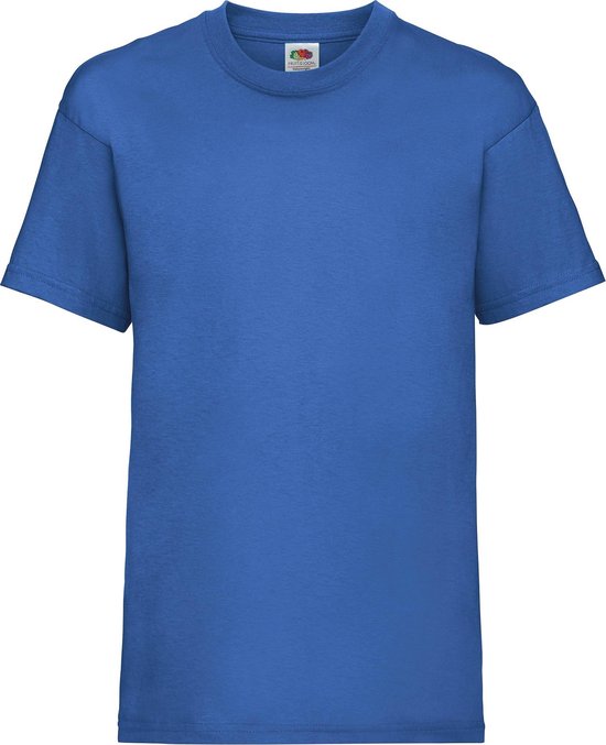 Fruit Of The Loom Kinder Unisex Valueweight T-shirt Korte Mouwen (2 stuks) (Royaal Blauw)