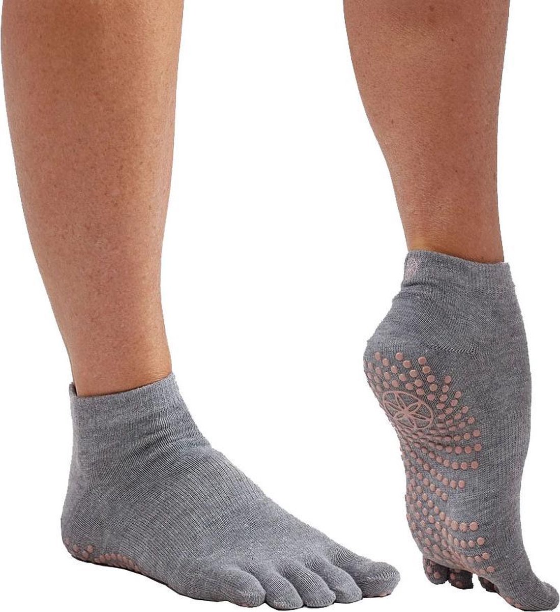 Lot de 2 chaussettes de Yoga adhérentes en plâtre / menthe | bol.com
