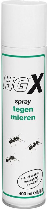 HGX spray tegen mieren - 12912N - 400ml - effectief tegen mieren - vlekvrij - werkt tot 6 weken