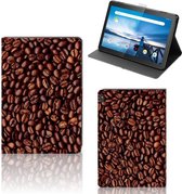 Tablethoesje Lenovo Tablet M10 Hoes met Standaard Koffiebonen