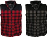 CanadianLine Thermo bodywarmer heren grijs geruit maat XXL