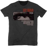 U2 Heren Tshirt -L- War Red Rocks Zwart