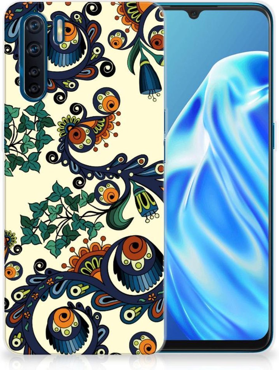 Siliconen Hoesje OPPO A91 Barok Flower