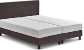 Beter Bed Basic Box Ambra vlak met Easy Pocket matras - 180 x 200 cm - donkergrijs